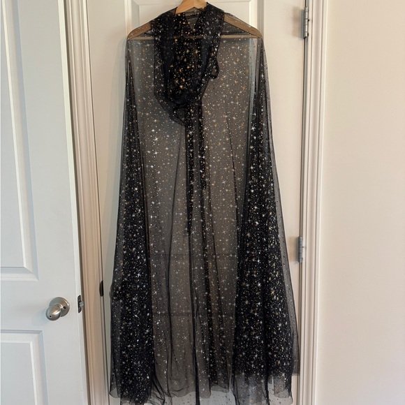 Black Starry Cape with Hood - Picture 2 of 2